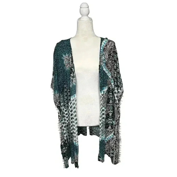 Boho Open Front Kimono Cover Up - Picture 1 of 4